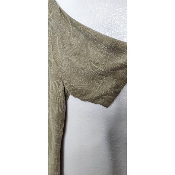 Island Shores 100% Silk Men's brown Tropical Button down. Size XL - Picture 5 of 10